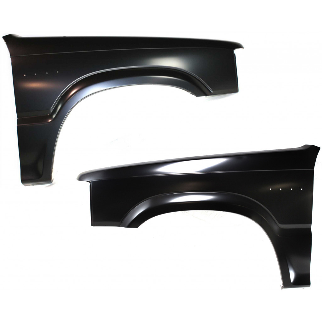 For Mazda B2600 Fender 1987-1993 Driver and Passenger Side Pair / Set | Front | w/o Antenna Hole | Base | MA1240115 + MA1241116 | UB4052211E + UB4052111E (PLX-M0-USA-1676-CL360A3)