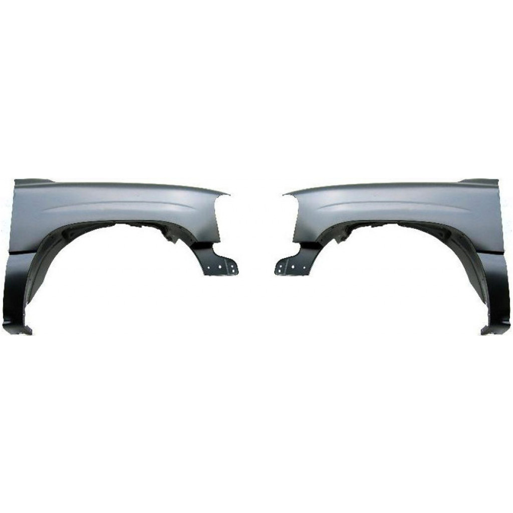 For GMC Sierra 1500 HD Classic Fender 2007 Driver and Passenger Side Pair / Set | Front | SLE/SLT | CAPA | GM1240281 + GM1241281 | 19168845 + 88944418 (PLX-M0-USA-20126Q-CL360A10)