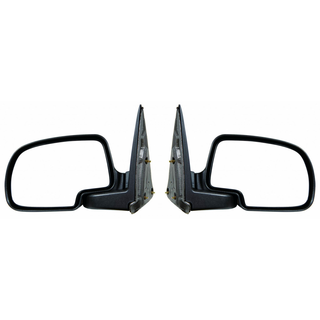 For Chevy Silverado 3500 Classic Door Mirror 2007 Pair Driver and Passenger Side Textured Manual Non-Heated GM1320230 (PLX-M0-335-5423L3MF-CL360A7)