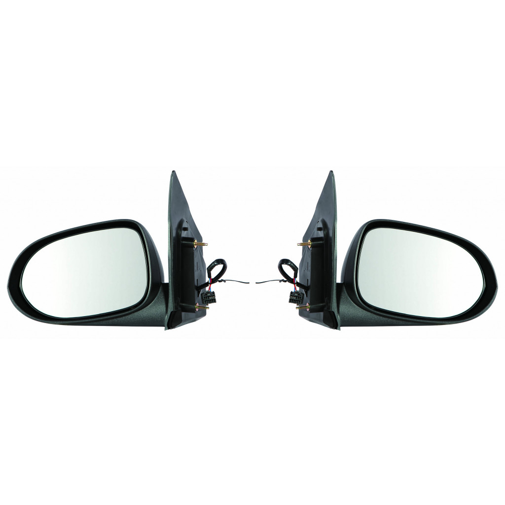 For Dodge Caliber Door Mirror 2007 2008 2009 Pair Driver and Passenger Side Textured Power Non Heated Non Folding CH1320265 (PLX-M0-334-5421L3EF-CL360A1)