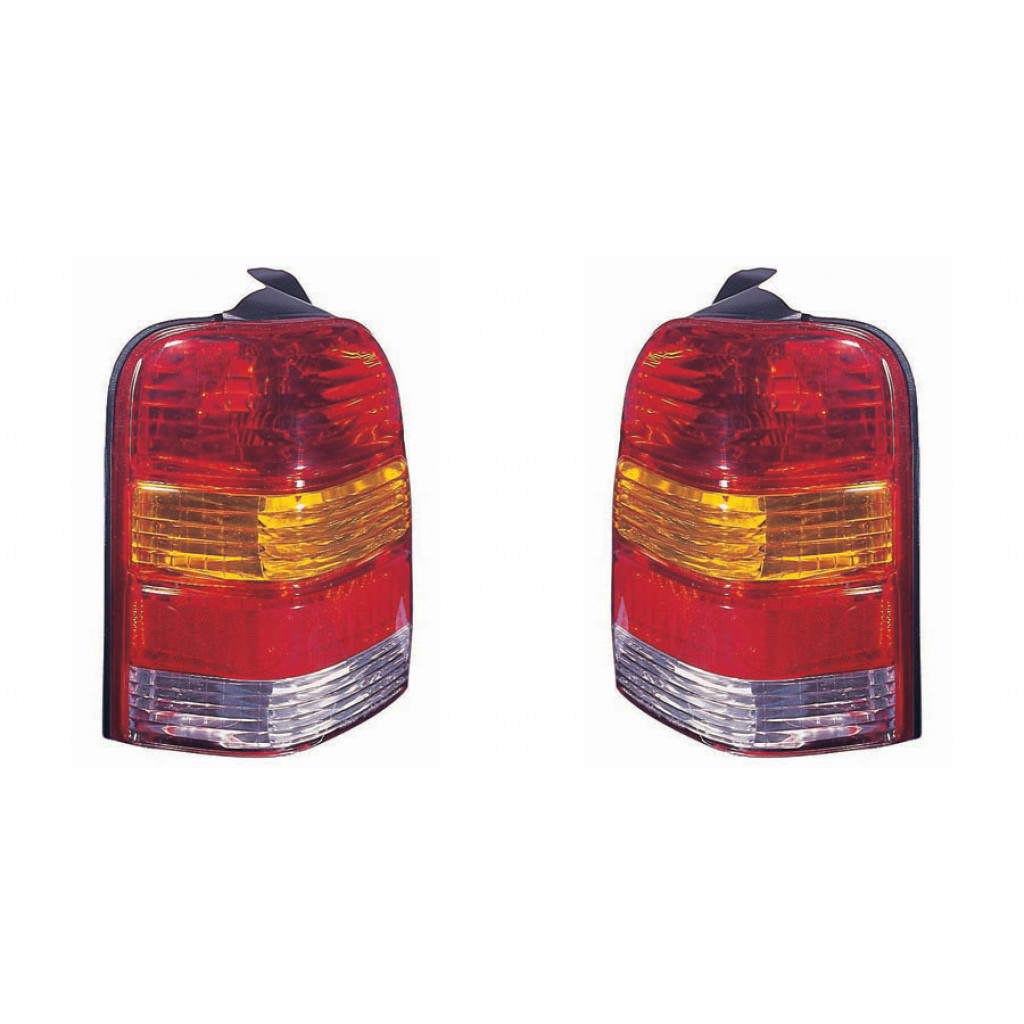 For Ford Escape Tail Light Assembly 2001 02 03 04 05 06 2007 Pair Driver and Passenger Side CAPA Certified For FO2818102 (PLX-M1-329-1907L-UC-CL360A1)