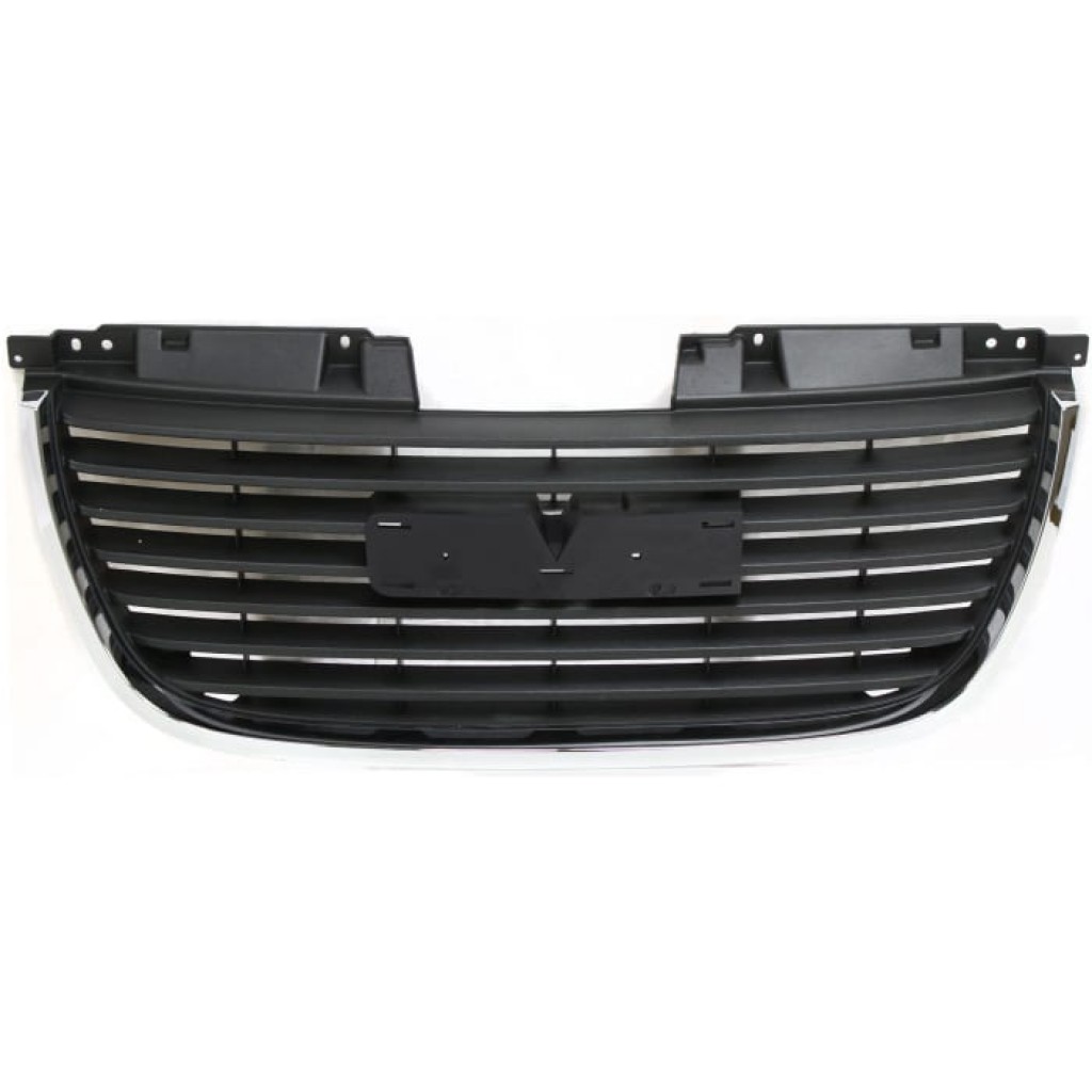 For GMC Yukon XL 2500 Grille Assembly 2007-2013 | Textured Black Shell & Insert | w/ Chrome Frame | Excludes Hybrid/Denali Model Plastic | GM1200576 | 22761714 (CLX-M0-USA-G070125-CL360A72)