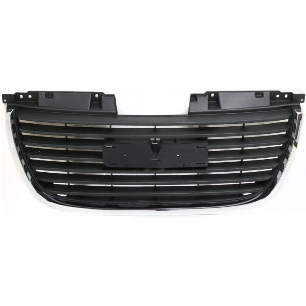 For GMC Yukon XL 1500 Grille Assembly 2007-2014 | Textured Black Shell & Insert | w/ Chrome Frame | Excludes Hybrid/Denali Model Plastic | GM1200576 | 22761714 (CLX-M0-USA-G070125-CL360A71)