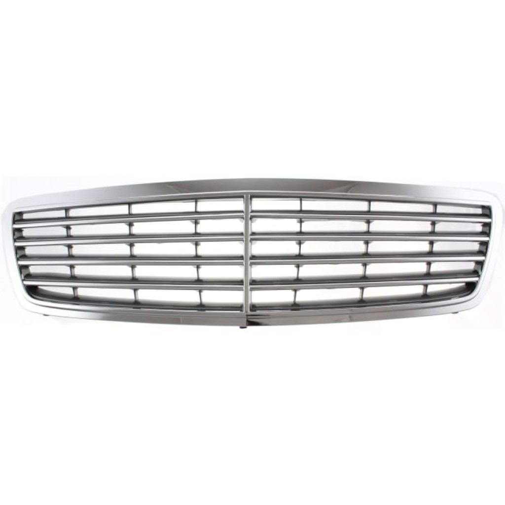 For Mercedes-Benz C230 Grille Assembly 2003 2004 | Chrome Shell/Painted Gray Insert | Avantgarde Package | Elegance Package | Plastic | MB1200133 | 20388002237246 (CLX-M0-USA-M070199-CL360A73)