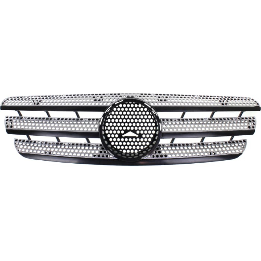 For Mercedes-Benz ML500 Grille Assembly 2002 03 04 2005 | Silver Shell and Insert | Plastic | MB1200140 | 66880352 (CLX-M0-USA-M070185-CL360A70)