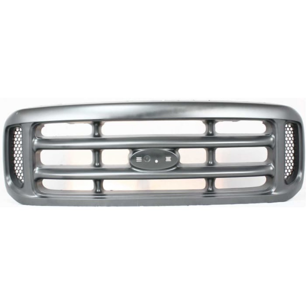 For Ford F-250 / F-350 / F-450 / F-550 Super Duty Grille Assembly 1999 00 01 02 03 2004 | Cross Bar | Painted Argent Shell & Insert Plastic | Replacement For FO1200362 | YC3Z8200AAA (CLX-M0-USA-FD9311-CL360A70)