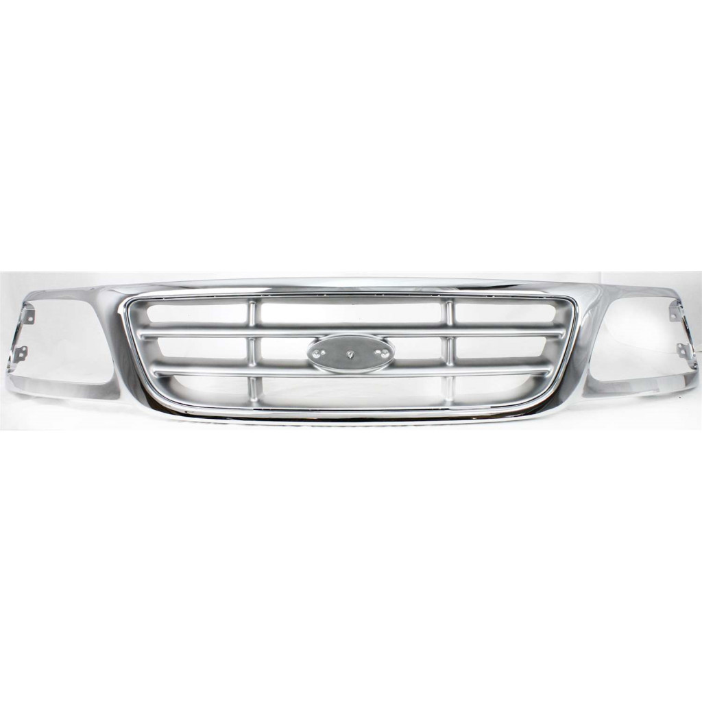 For Ford F-150 Heritage Grille Assembly 2004 | Cross Bar Insert | Chrome Shell | w/ Paint to Match Insert | w/o STX Model | Old Body Style Plastic | FO1200371 | 3L3Z8200AB (CLX-M0-USA-F070104-CL360A72)
