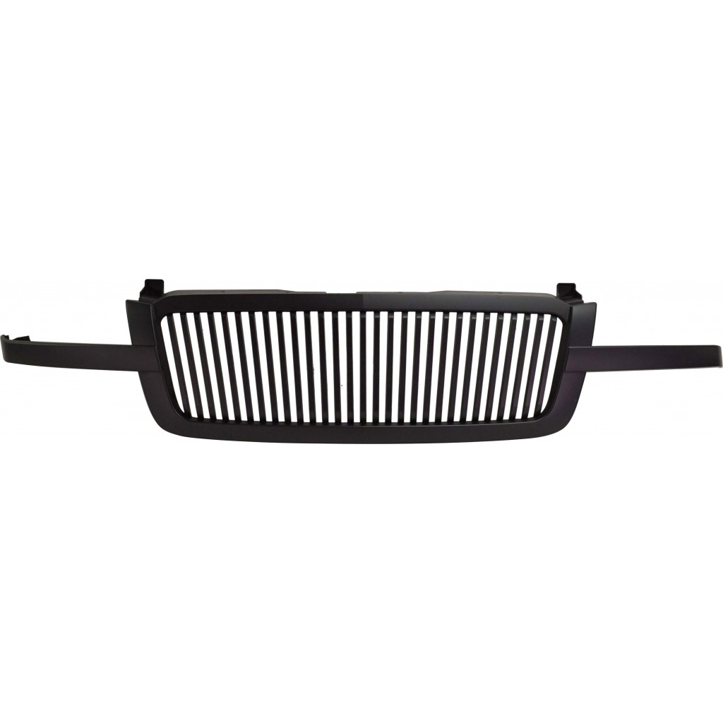 For Chevy Silverado 1500 / 3500 Classic Grille Assembly 2007 | Vertical Bar | Paintable Shell & Insert | w/o Body Cladding | Base/Hybrid/LS/LT | 9596302 (CLX-M0-USA-ARBC070117-CL360A74)