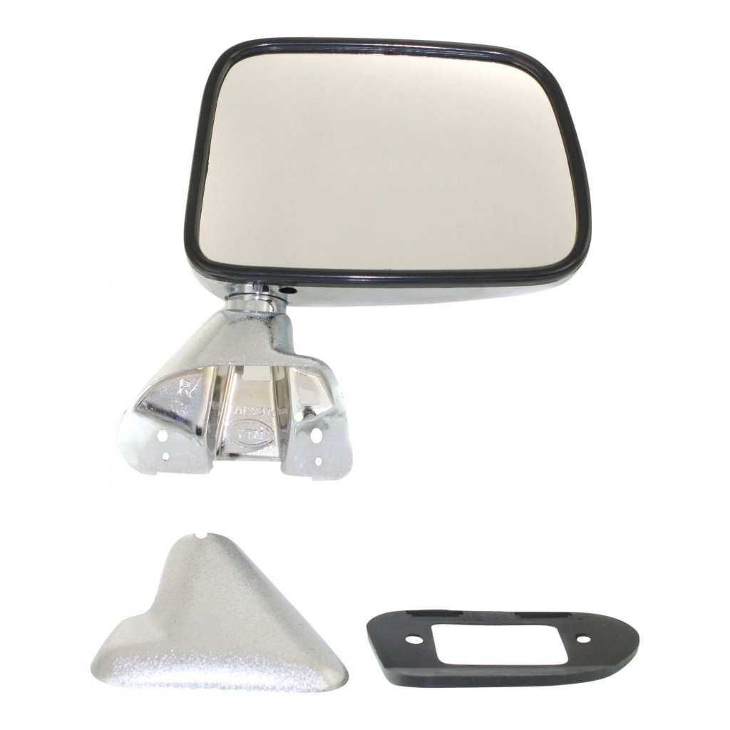 For Toyota Pick Up 1987 1988 Door Mirror Passenger Side | Manual | Manual Folding | Non-Heated | Deluxe Type | Chrome | Replacement For 8791089136 | TO1321108