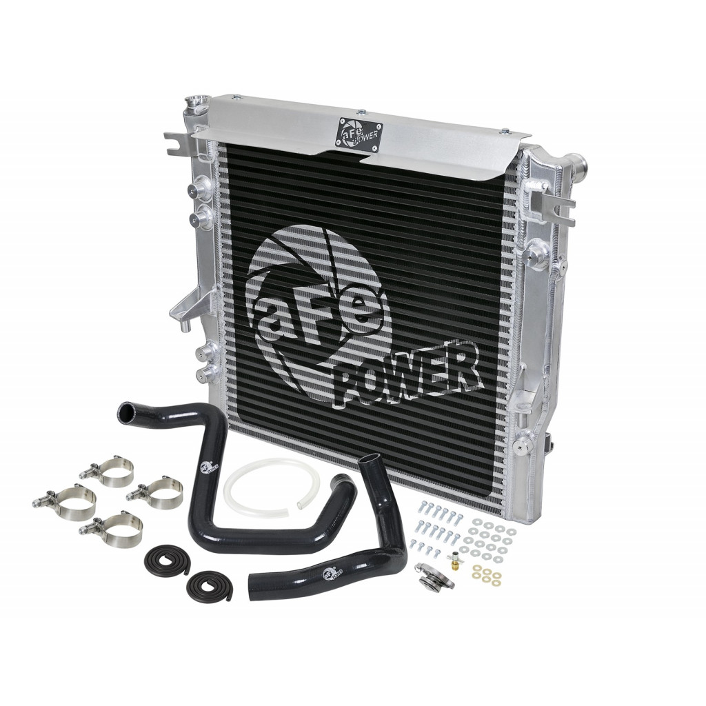 aFe For Jeep Wrangler 12-17 GT Radiator Bar and Plate BladeRunner w/ Black Hoses | JK V6 3.6L (TLX-afe46-50012-B-CL360A70)