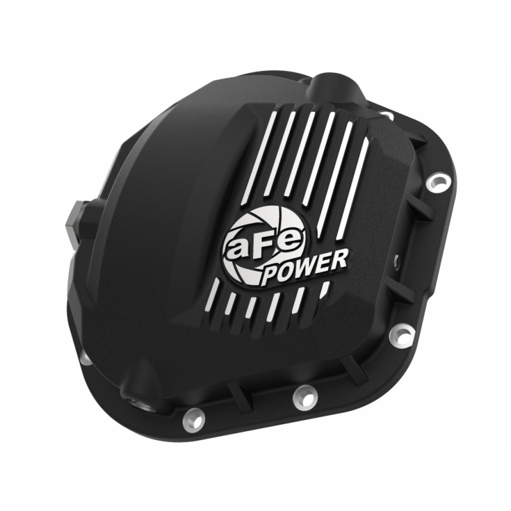 aFe For Ford Excursion 2000-2005 Differential Cover Pro Series Dana 60 Front | Black w/Mach Fins & Gear Oil (TLX-afe46-71100B-CL360A71)