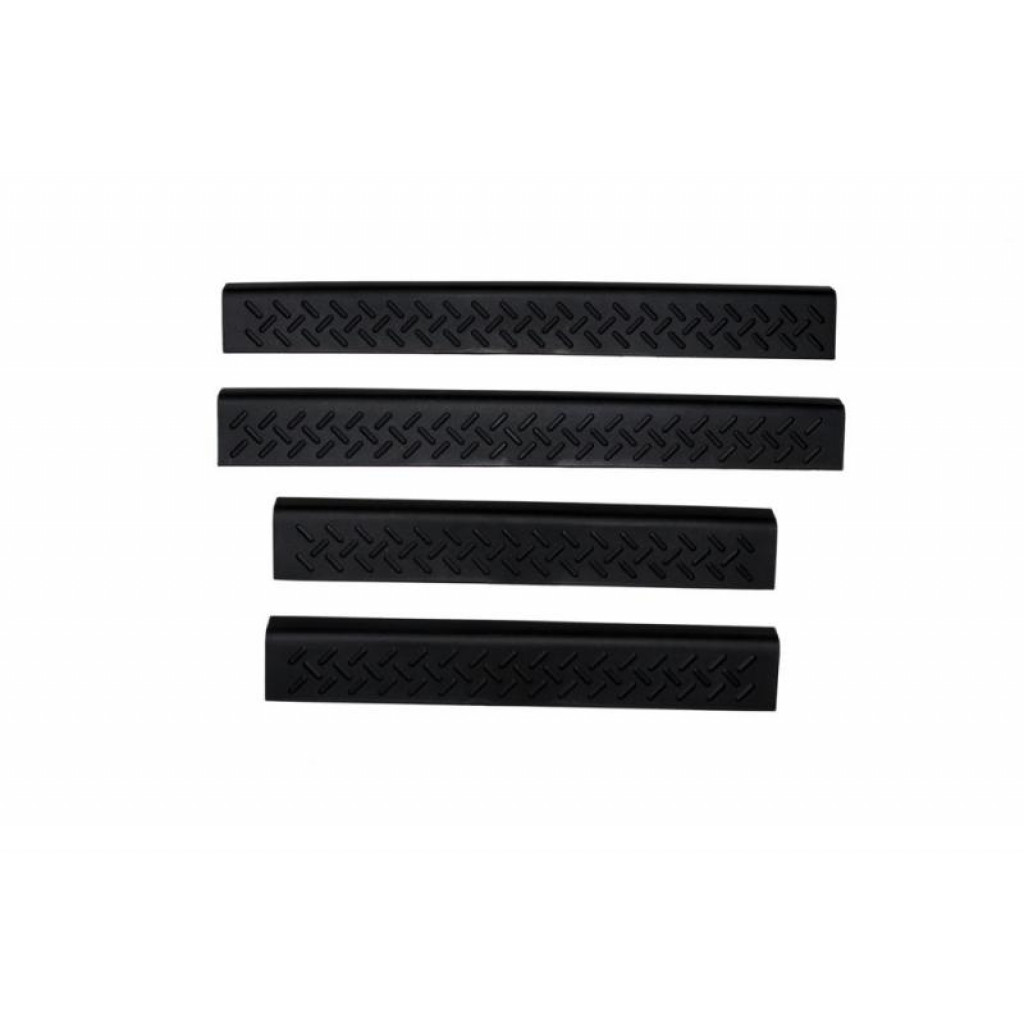 AVS For Ford F-150 Supercab 2004-2008 Stepshields Door Sills 4pc - Black | (TLX-avs91907-CL360A70)