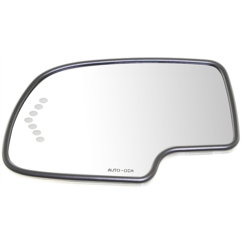 For Chevy Suburban 1500 / 2500 Mirror Glass 2003 04 05 2006 | Heated | Auto-Dim & Signal Light | All Cab Types | Includes 2007 Classic | Flat Glass Type (CLX-M0-USA-CV49GL-S-CL360A73-PARENT1)