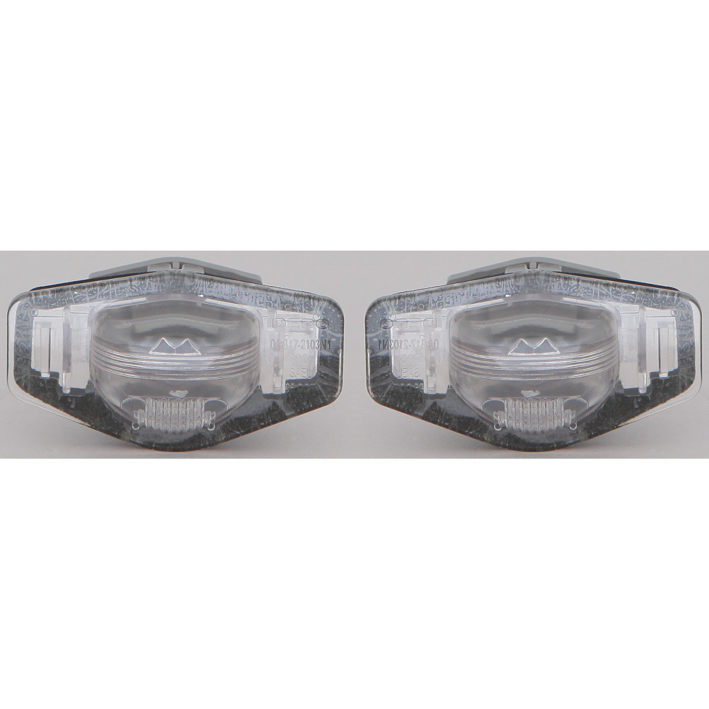 For Honda Odyssey License Lamp Assembly 1999 00 01 02 03 2004 Pair Driver and Passenger Side CAPA Certified For HO2870104 | 34100-S84-A01 (PLX-M0-317-2103N-AC-CL360A57)