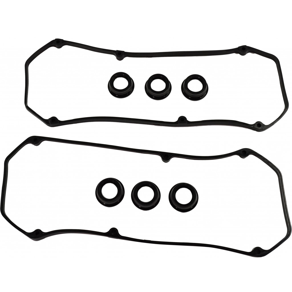 For Dodge Stratus Valve Cover Gasket 1995-2005 | PermaDryPlus | Set of 2 | Rubber Material | w/ PermaDry Molded Gasket | Includes Spark Plug Tube Seals | w/o Grommets (CLX-M0-USA-D312903-CL360A73)