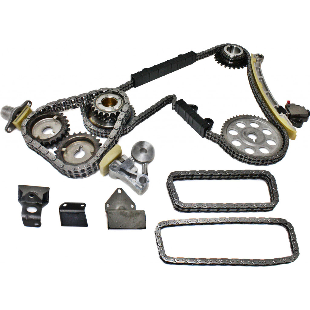 For Chevy Tracker Timing Chain Kit 2001 02 03 2004 | 6 Cyl | 2.5L / 2.7L | Dual Overhead Cam | 24 Valve | w/ Sprocket Gear TK523 (CLX-M0-USA-REPS300101-CL360A71)