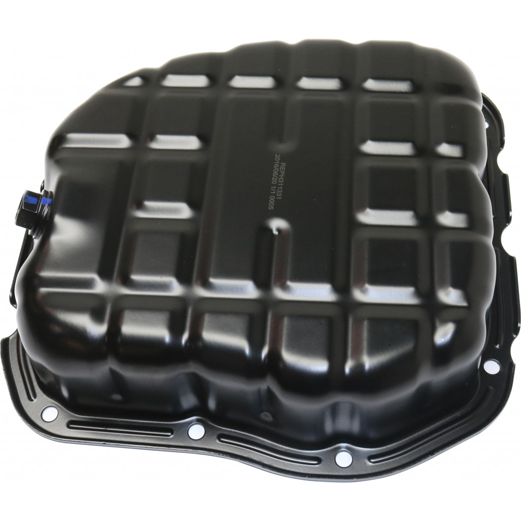 For Hyundai Santa Fe Oil Pan 2002 2003 2004 Driver OR Passenger Side | Single Piece | Lower | Front Sump Location | 2.4L Engine | 4.23 qtrs.. Capacity | Steel Material | 4 Cyl | 2151038052 (CLX-M0-USA-REPH311331-CL360A71)