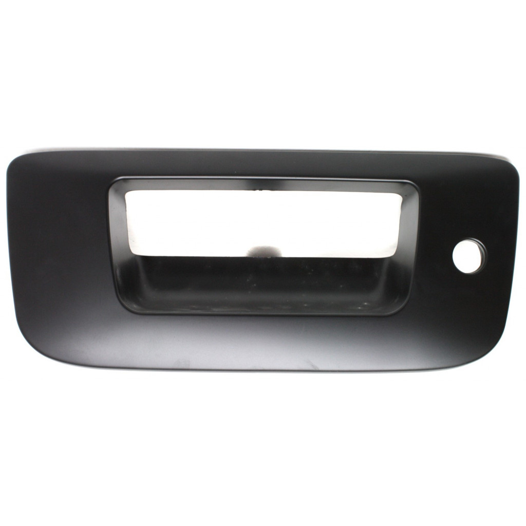 For GMC Sierra 2500 / 3500 HD Tailgate Handle Bezel 2007-2014 | Outside | w/ Key Hole | w/o Cam | Excludes 2007 Classic | Primed | Plastic (CLX-M0-USA-REPC580741-CL360A73)