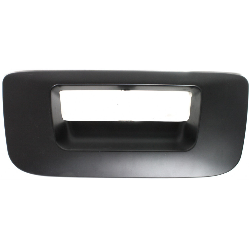 For Chevy Silverado 2500 / 3500 HD Tailgate Handle Bezel 2007-2014 | Outside | w/o Cam & Key Hole | Excludes 2007 Classic | Primed | Plastic (CLX-M0-USA-REPC580743-CL360A71)