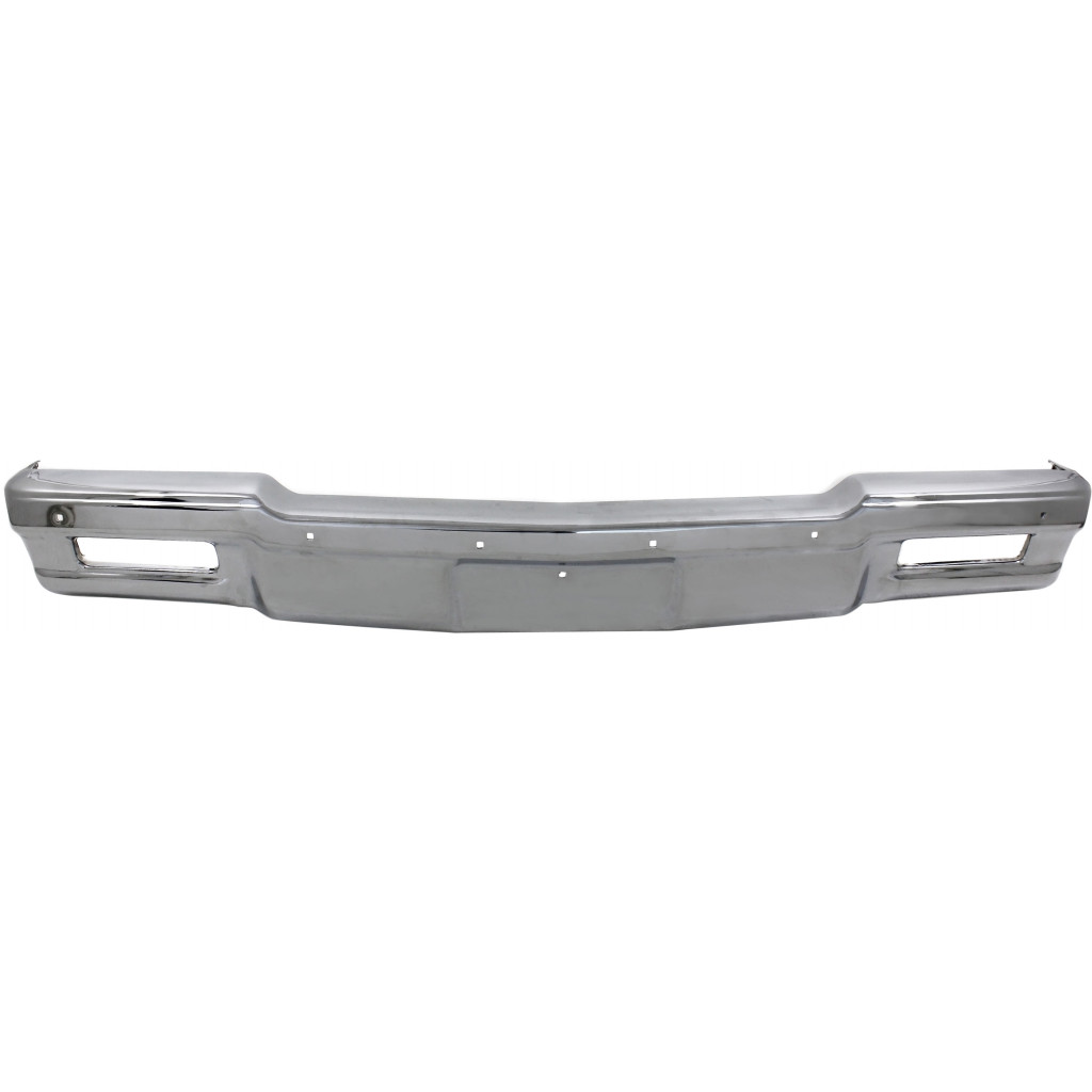 For Chevy Caprice Front Bumper 19980-1990 | Face Bar | Chrome | w/o Molding Holes | GM1002156 | 14083891 (CLX-M0-USA-6240-CL360A70)