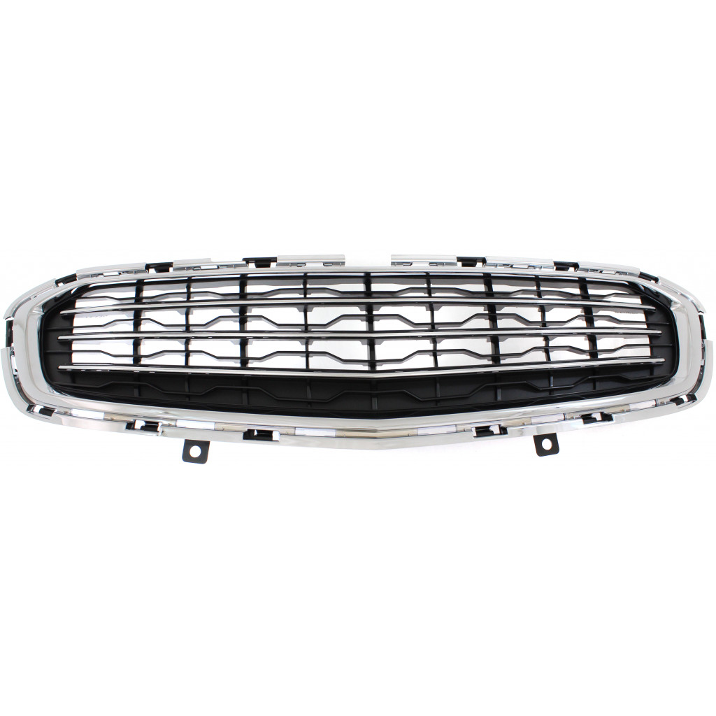 For Chevy Cruze Front Bumper Grille 2015 2016 Lower | Plastic | Dark Gray | LTZ Shell and Insert | w/ Chrome Molding and Frame | GM1200729 | 95433926 (CLX-M0-USA-RC07010015-CL360A70)