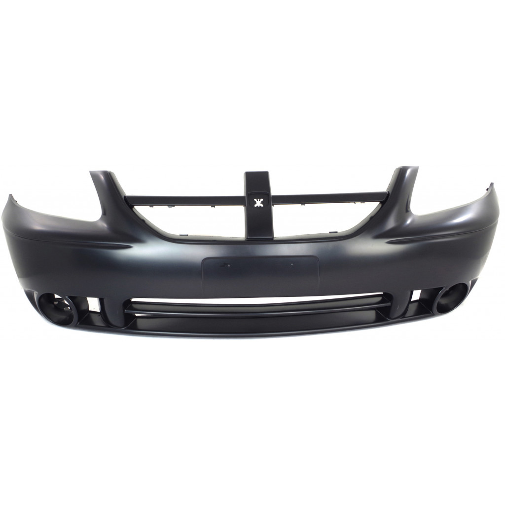 For Dodge Caravan / Grand Caravan Front Bumper Cover 2005 2006 2007 | Primed | w/ Fog Light Holes | Caravan SXT Model | Plastic | CH1000430 | 5139118AA (CLX-M0-USA-D010339P-CL360A70)