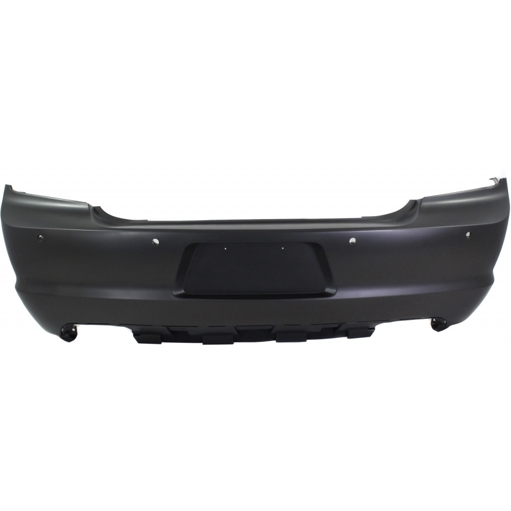 For Dodge Charger Rear Bumper Cover 2011 12 13 2014 | Primed | Type 1 Plastic | w/ Parking Aid Sensor Holes | CH1100963 | 68092609AB (CLX-M0-USA-REPD760133P-CL360A70)