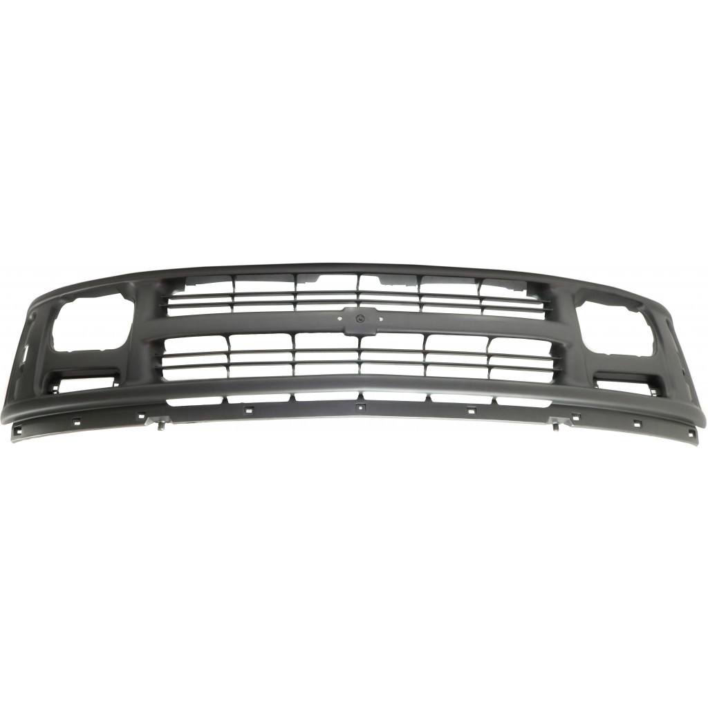 For Chevy Express 1500 / 2500 / 3500 Grille Assembly 1996-2002 | Painted Gray Shell & Insert | w/ Sealed Beam Headlight | Plastic | GM1200384 | 15037241 (CLX-M0-USA-9884-CL360A70)