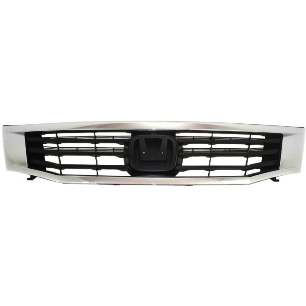 For Honda Accord Grille Assembly 2008 2009 2010 | Chrome Shell w/ Paintable Insert | ABS Plastic | Sedan (CLX-M0-USA-RBH070102-CL360A70)