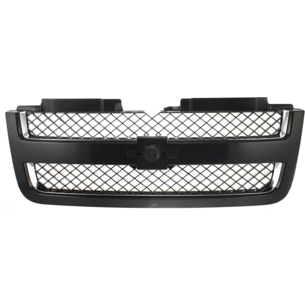 For Chevy Trailblazer EXT Grille Assembly 2006 | Textured Gray Shell & Insert | w/ Chrome Insert Opening Molding | LT Model Plastic | Paint to Match | GM1200549 | 19121044 (CLX-M0-USA-C070176-CL360A71)