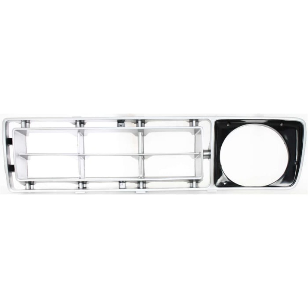 For Ford F-100 / F-150 / F-250 / F-350 / F-500 Grille Assembly 1976 1977 Driver Side | Argent Plastic | Silver Shell & Insert | FO1200107 | D6TZ8151A (CLX-M0-USA-7714-CL360A70)