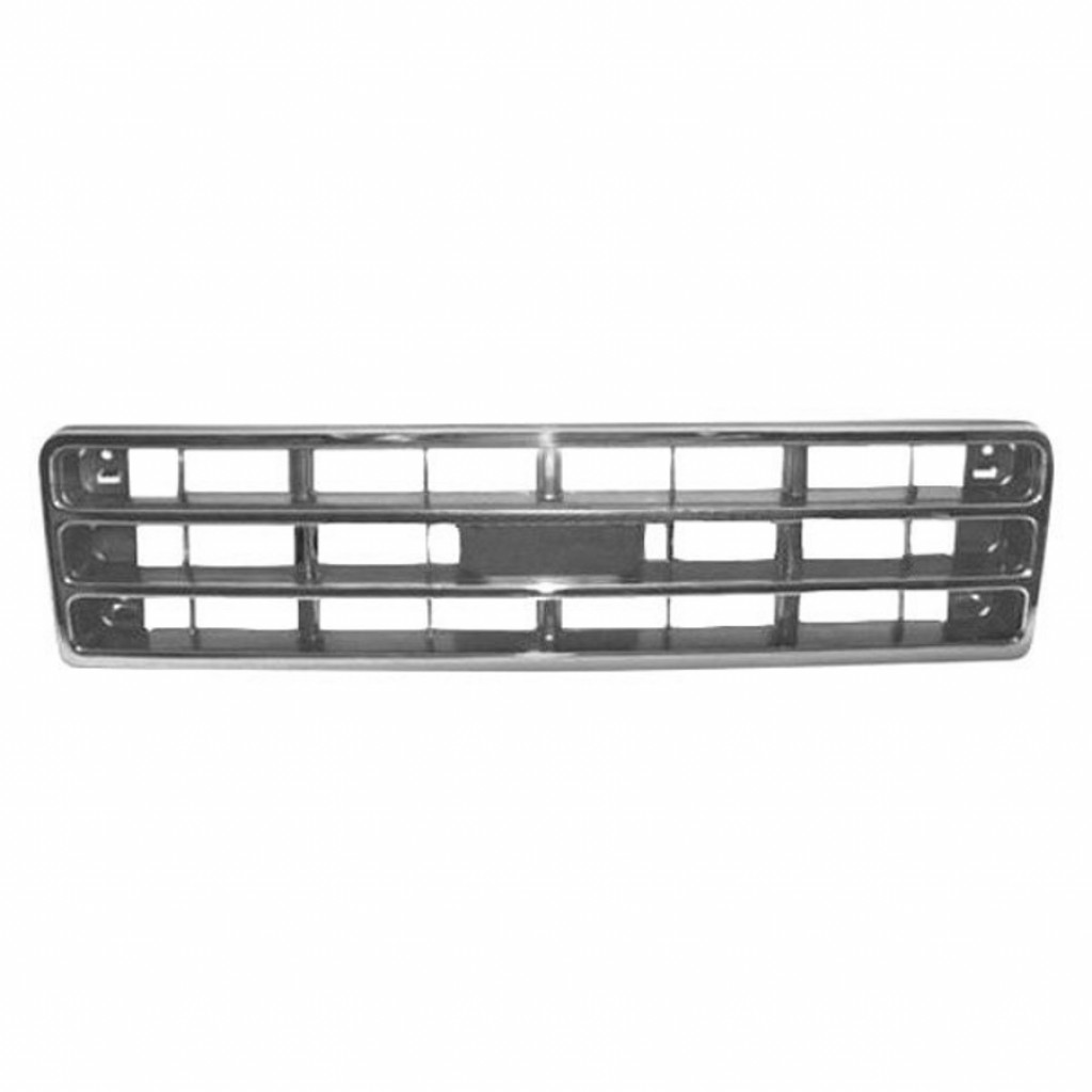 For Ford F Super Duty Grille Assembly 1989 1990 1991 | Chrome Shell w/ Painted Dark Argent Insert | Plastic | FO1200141 | E9TZ8200A (CLX-M0-USA-7730-CL360A71)
