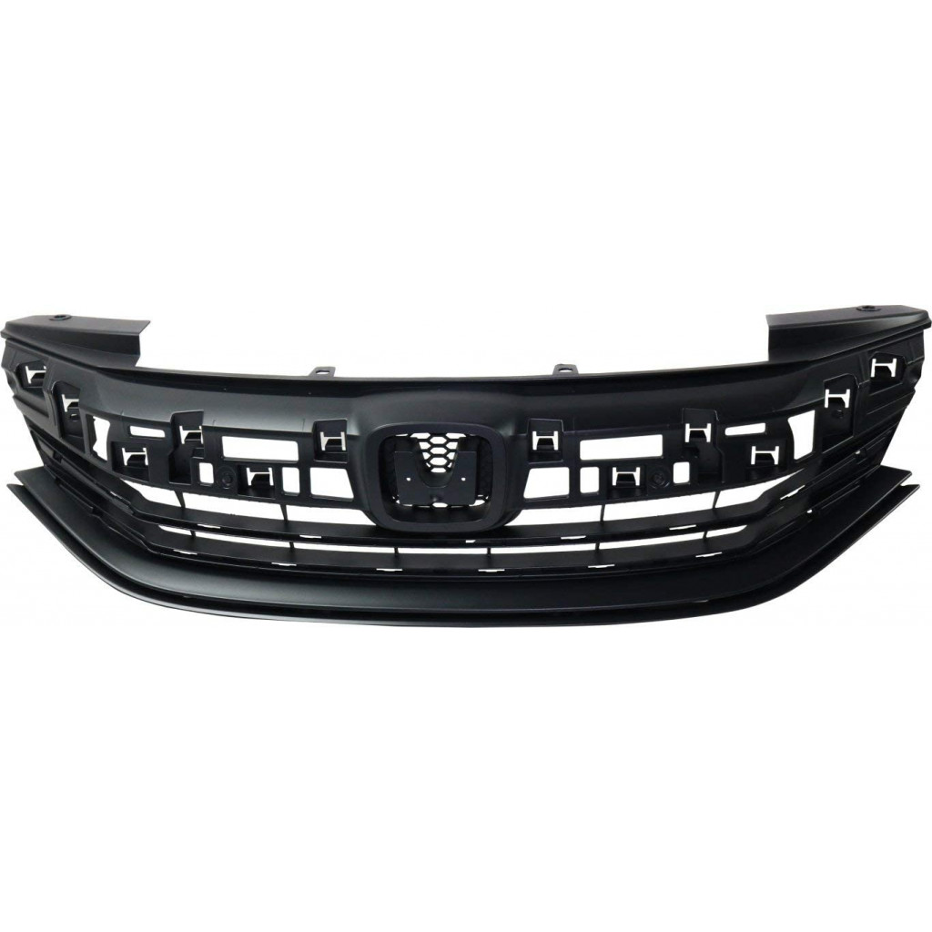 For Honda Accord Grille Assembly 2016 2017 | Textured Black Shell and Insert | Sedan | Plastic | HO1200229 | 71121T2FA51 (CLX-M0-USA-RH07010007-CL360A70)