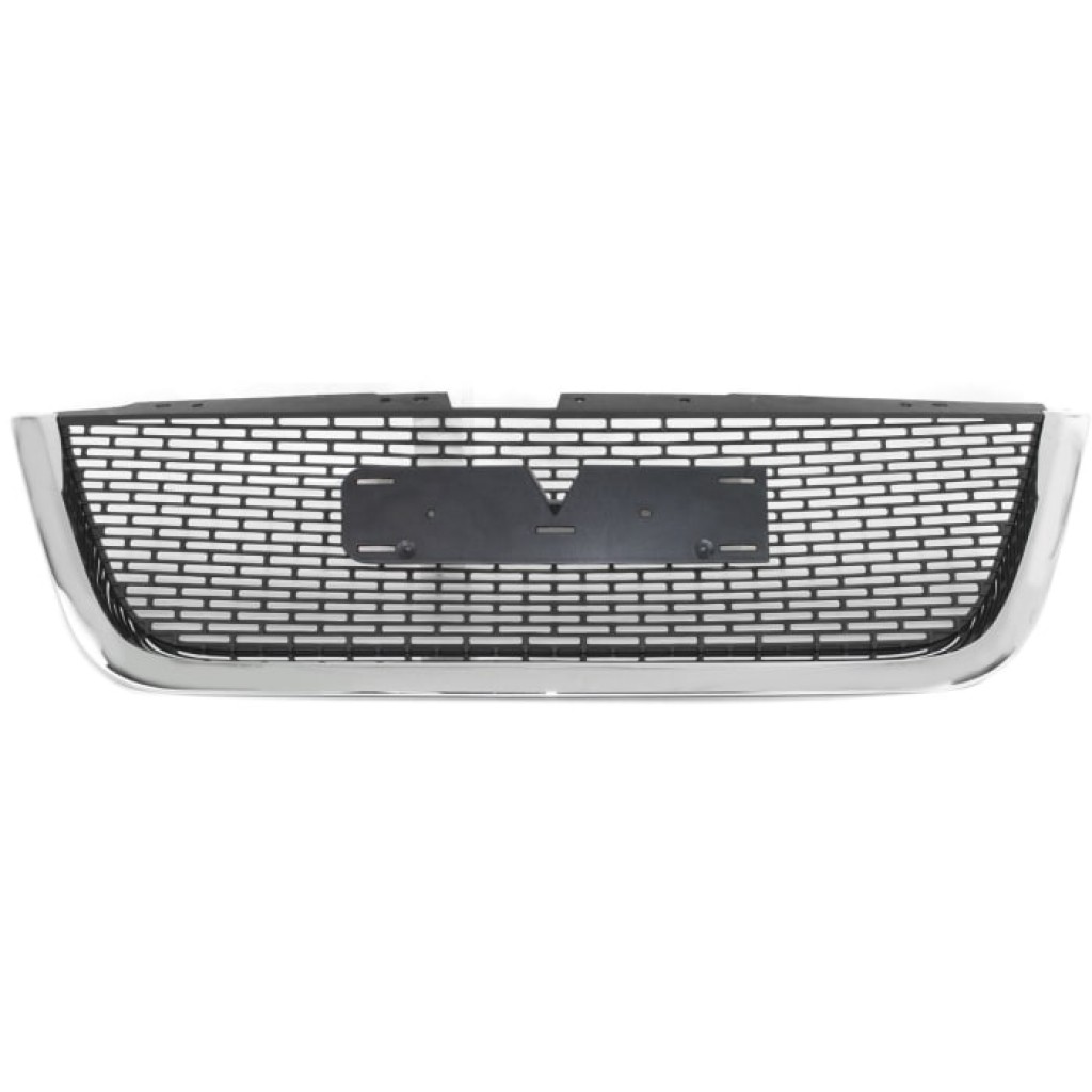 For GMC Acadia Grille Assembly 2007 08 09 10 11 2012 | Chrome Shell / Painted Black Insert | Excludes Denali Model Plastic | GM1200585 | 22785560 (CLX-M0-USA-ARBG070102-CL360A70)