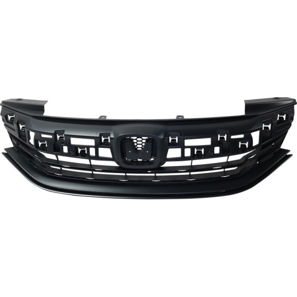 For Honda Accord Grille Assembly 2016 2017 | Textured Black Shell and Insert | Sedan | CAPA Certified | Plastic | HO1200229 | 71121T2FA51 (CLX-M0-USA-RH07010007Q-CL360A70)