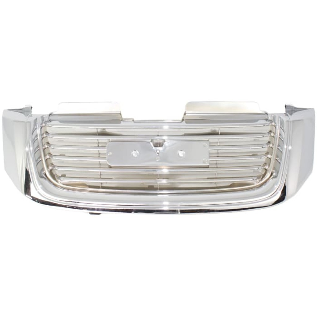 For GMC Envoy XL Grille Assembly 2002 03 04 05 2006 | Horizontal Bar Insert | Chrome Shell & Insert | w/o Washer Hole Plastic | GM1200487 (CLX-M0-USA-G070102C-CL360A71)