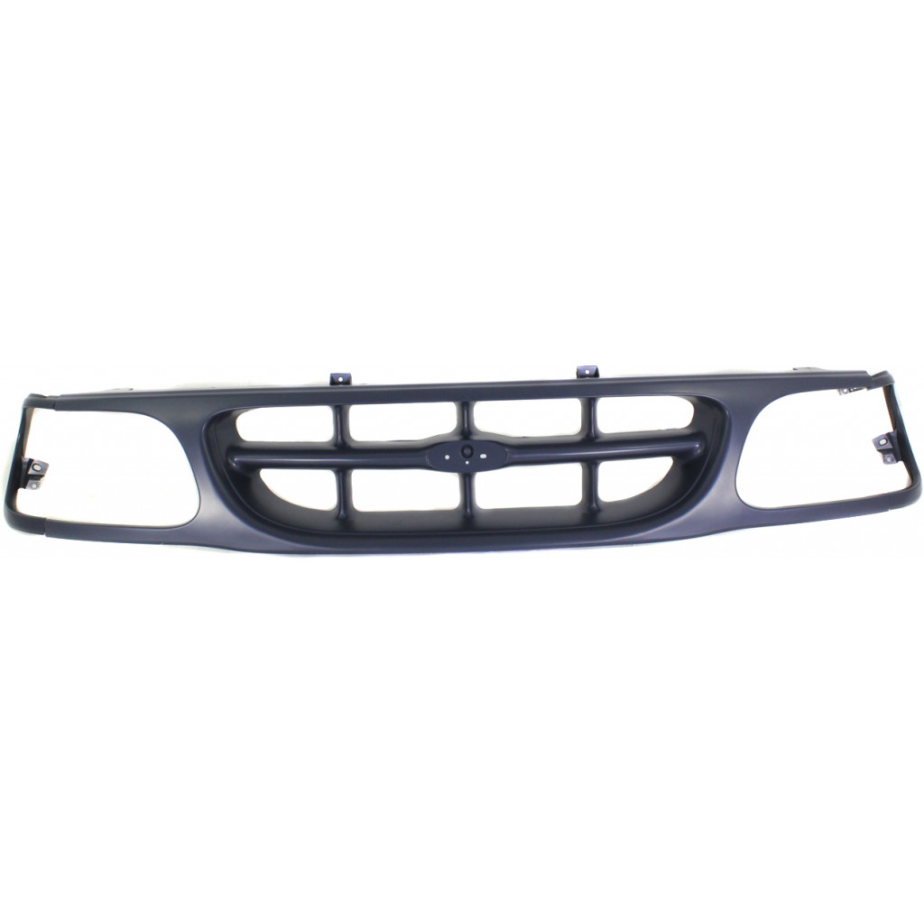 For Ford Explorer Sport Grille Assembly 2001 | Plastic | Painted Gray Shell & Insert | w/ Headlight Doors | FO1200543 | F87Z8200VAA (CLX-M0-USA-9468-CL360A71)