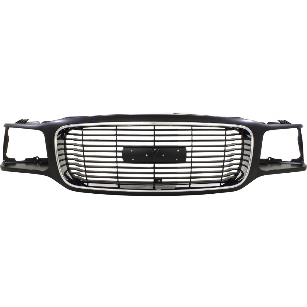 For GMC Yukon Grille Assembly 1992-2000 | Chrome Shell / Black Insert | w/ Denali Package Plastic | GM1200447 | 12474625 (CLX-M0-USA-C070120-CL360A70)