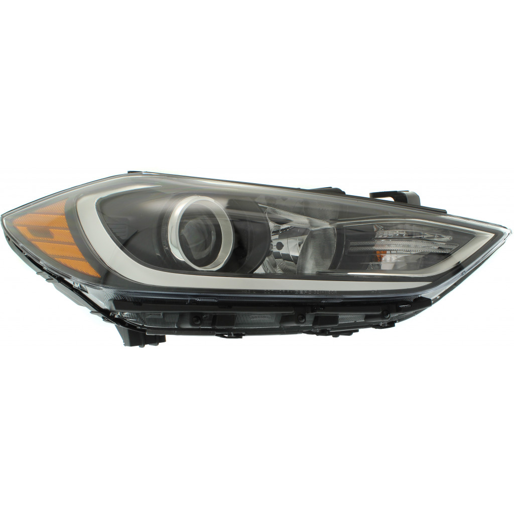 For Hyundai Elantra Headlight Assembly 2017 2018 Passenger Side Halogen | w/ Daytime Running Light CAPA HY2503204 | 92102F2050 (CLX-M0-USA-RH10010015Q-CL360A70)