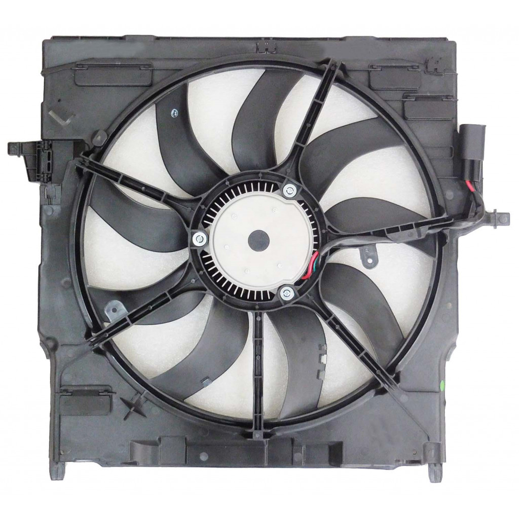 For BMW X6 F16 A/C Radiator Fan Assembly 2015 2016 2017 | 3.0L Engine For BM3115129 | 17 42 7 634 471 (CLX-M0-344-55023-133-CL360A52)