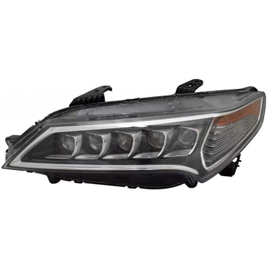 KarParts360: For 2015 2016 2017 ACURA TLX Head Light Assembly  Side w/Bulbs (Black Housing)  Replaces AC2502127 CAPA Certified (CLX-M0-327-1110L-AC2-CL360A1-PARENT1)