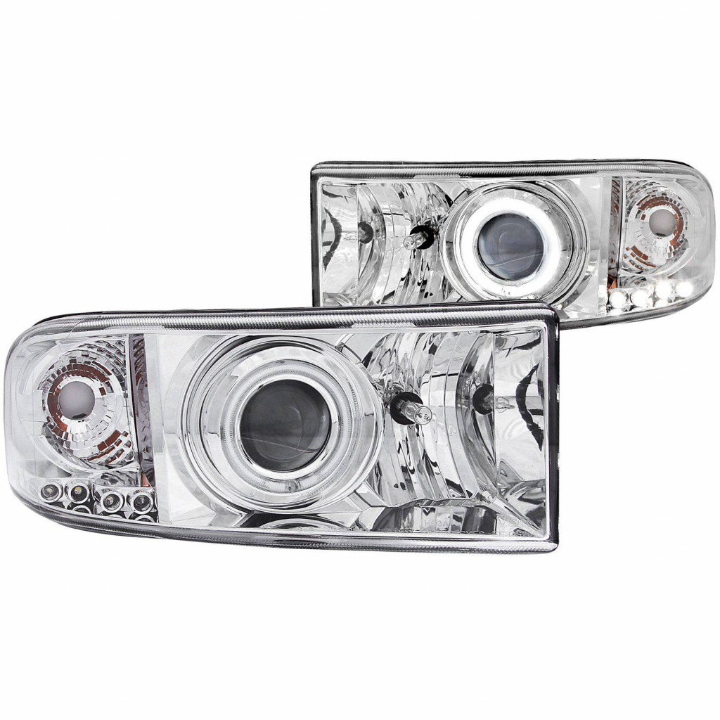 ANZO For Dodge Ram 2500/3500 1994-2002 Projector Headlights w/Halo Chrome | (TLX-anz111056-CL360A70)