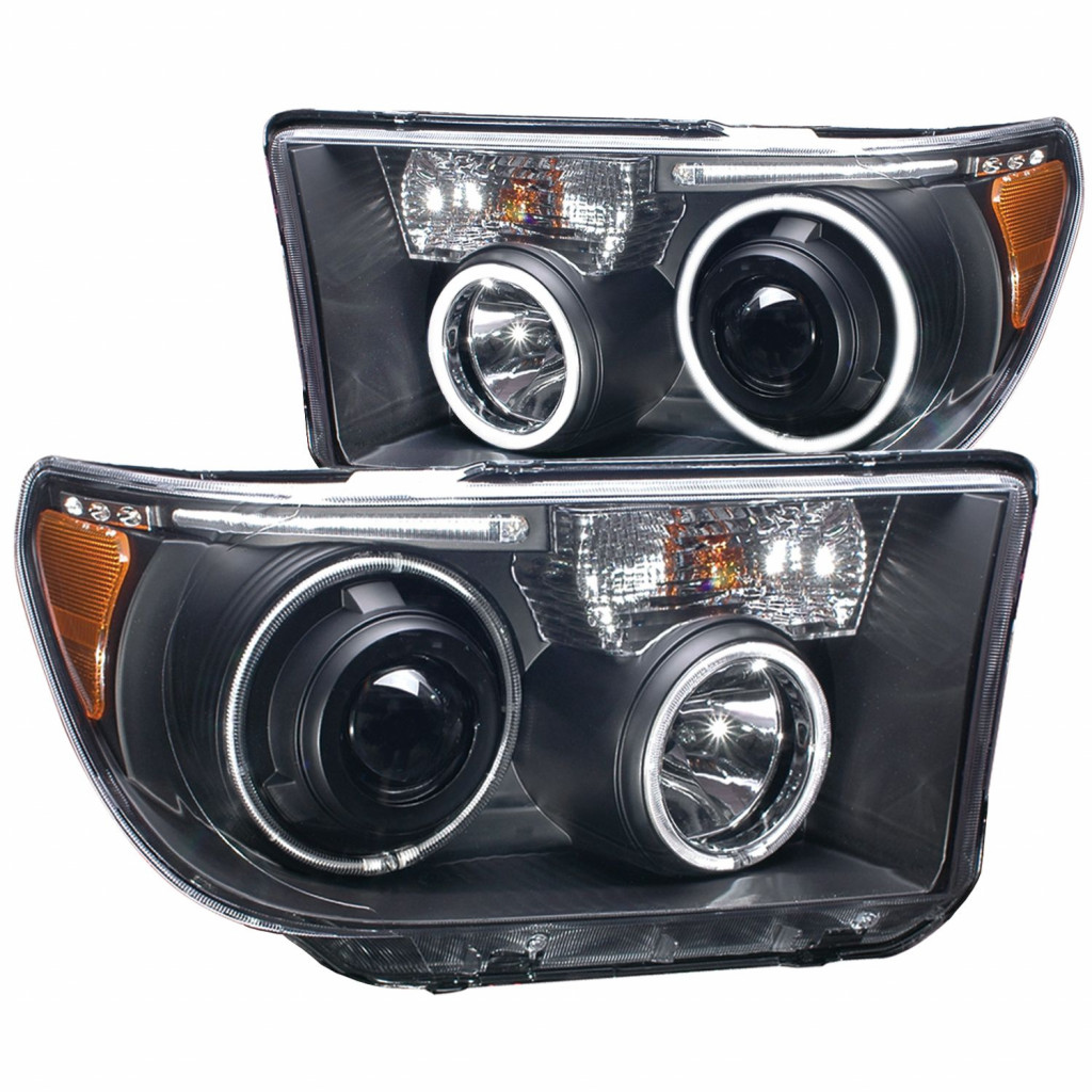 ANZO For Toyota Sequoia 2008-2015 Projector Headlights w/ Halo Black (CCFL) | (TLX-anz111174-CL360A71)