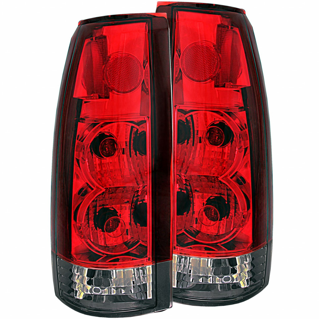 ANZO For Chevy V3500/R3500 1989 1990 1991 Tail Lights Red/Smoke G2 | (TLX-anz211157-CL360A72)