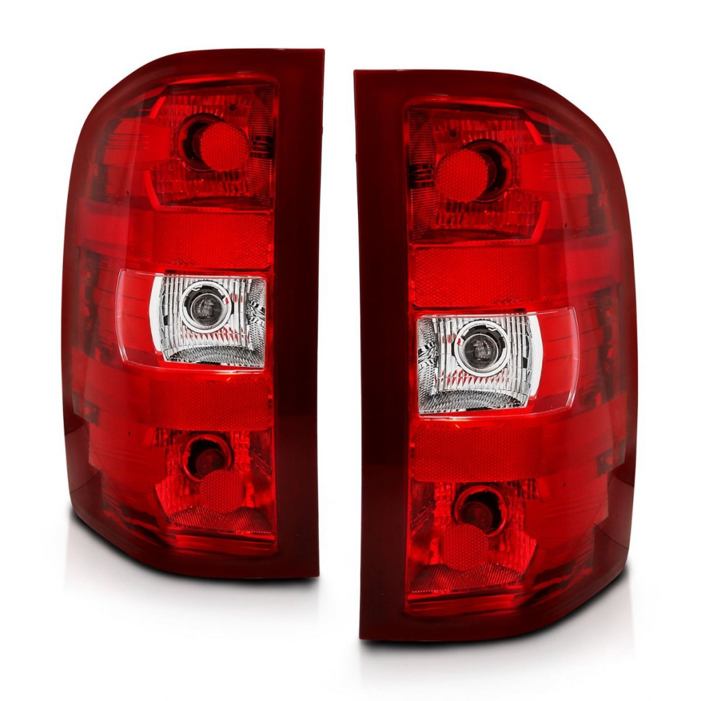 ANZO For Chevy Silverado 1500 HD Classic 2007 Tail Light Red/Clear Lens | OE Replacement (TLX-anz311303-CL360A72)