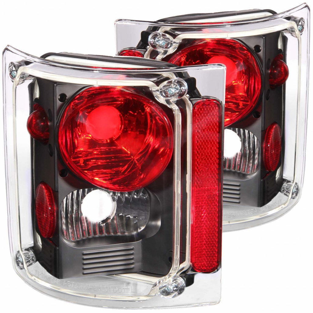 ANZO For GMC C25/C2500 Pickup 1970 71 72 73 1974 Tail Lights Black | (TLX-anz211016-CL360A85)
