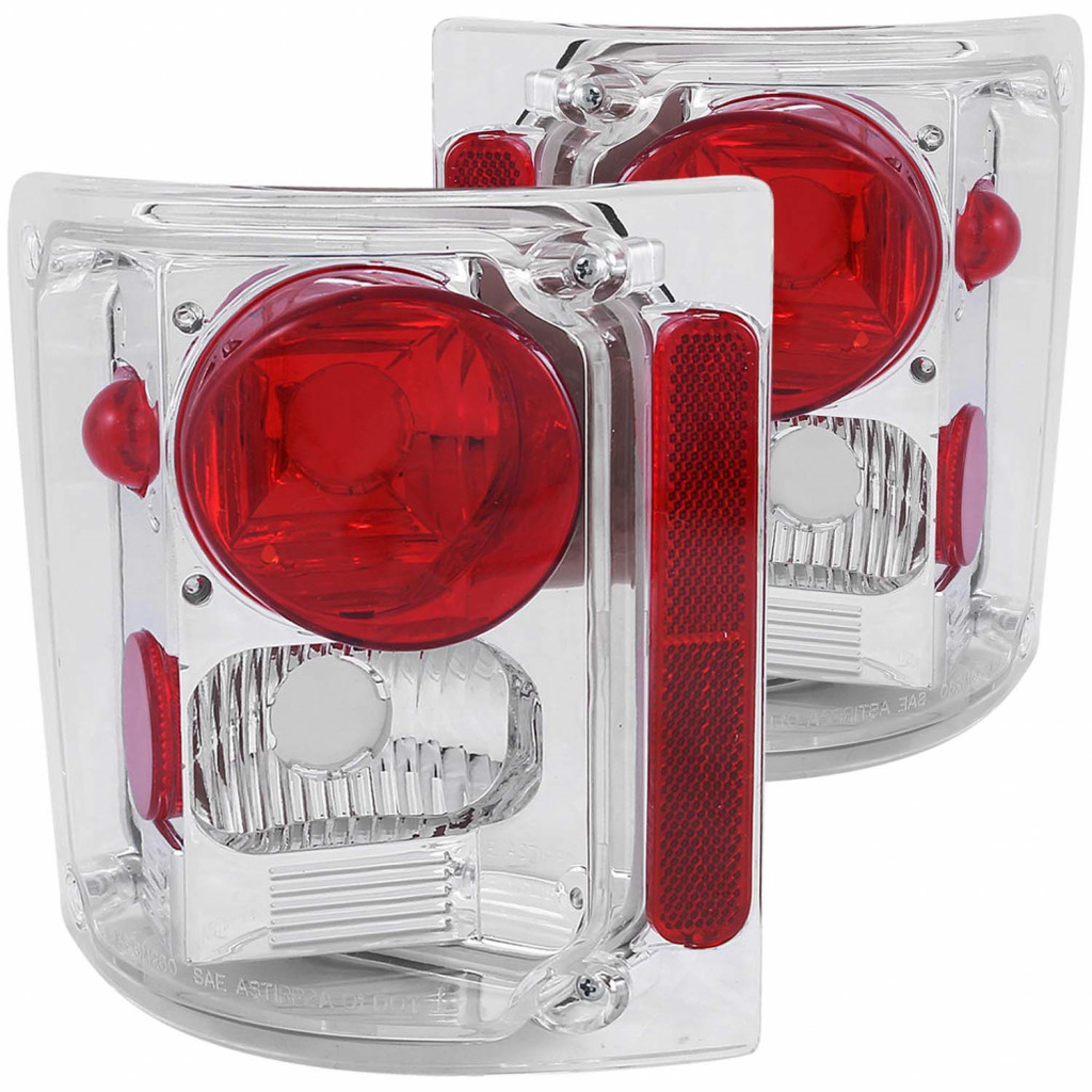 ANZO For GMC V3500 1987 Tail Lights Chrome | (TLX-anz211014-CL360A141)