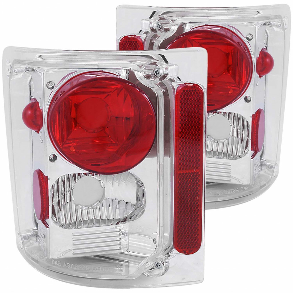 ANZO For GMC K15 Suburban 1975 1976 1977 1978 Tail Lights Chrome | (TLX-anz211014-CL360A111)