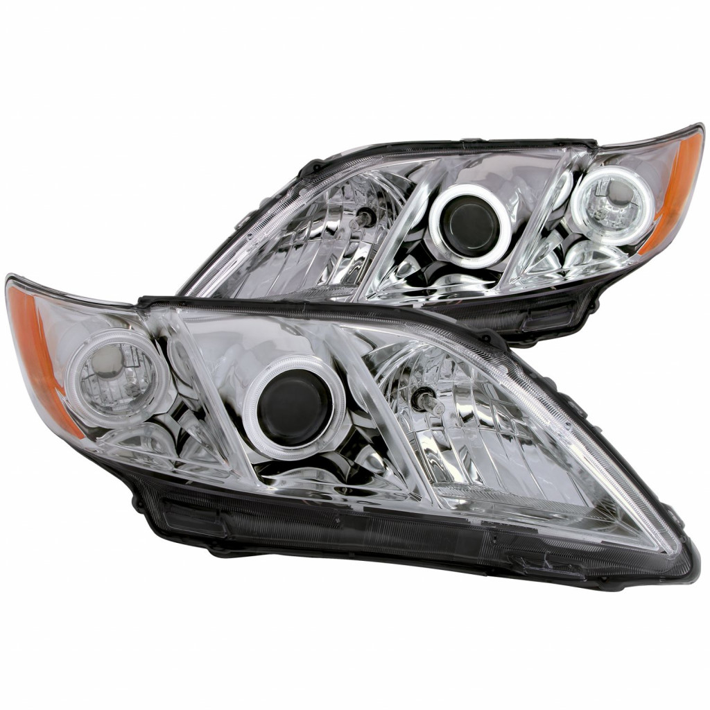 ANZO For Toyota Camry 2007 2008 2009 Projector Headlights w/ Halo Chrome | (TLX-anz121180-CL360A70)