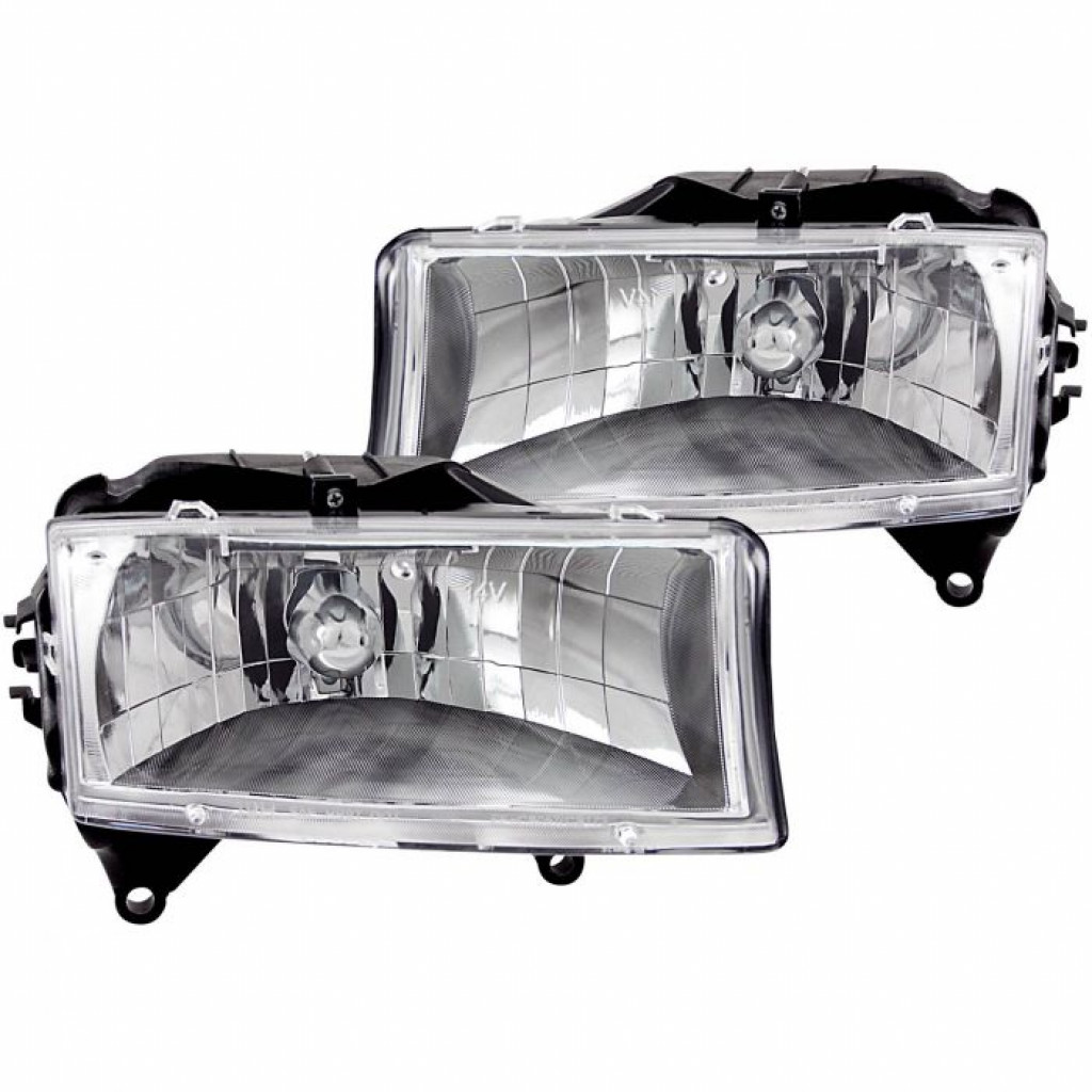 ANZO For Dodge Dakota 1997-2004 Crystal Headlights Chrome | (TLX-anz111021-CL360A70)